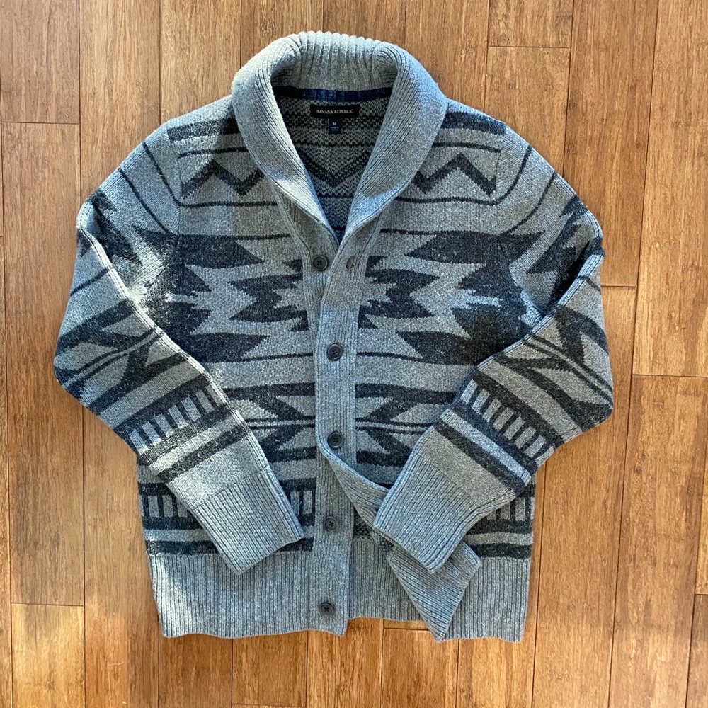 Men’s Banana Republic cardigan.